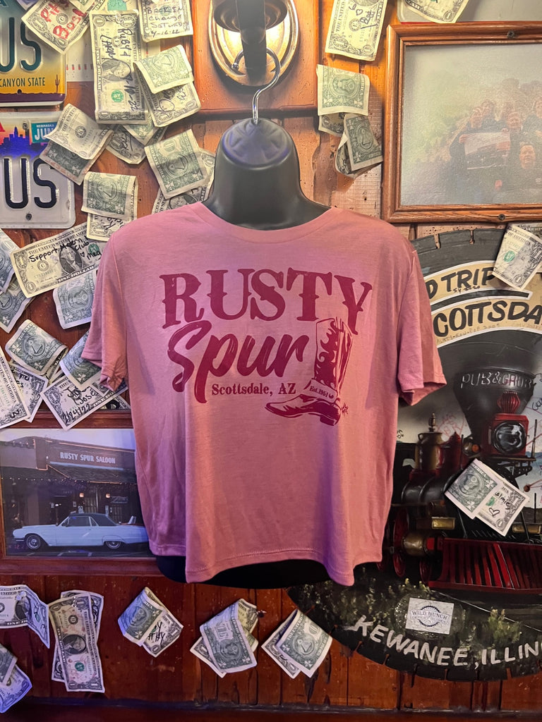 Women's Rusty Spur Pink Crop Tee