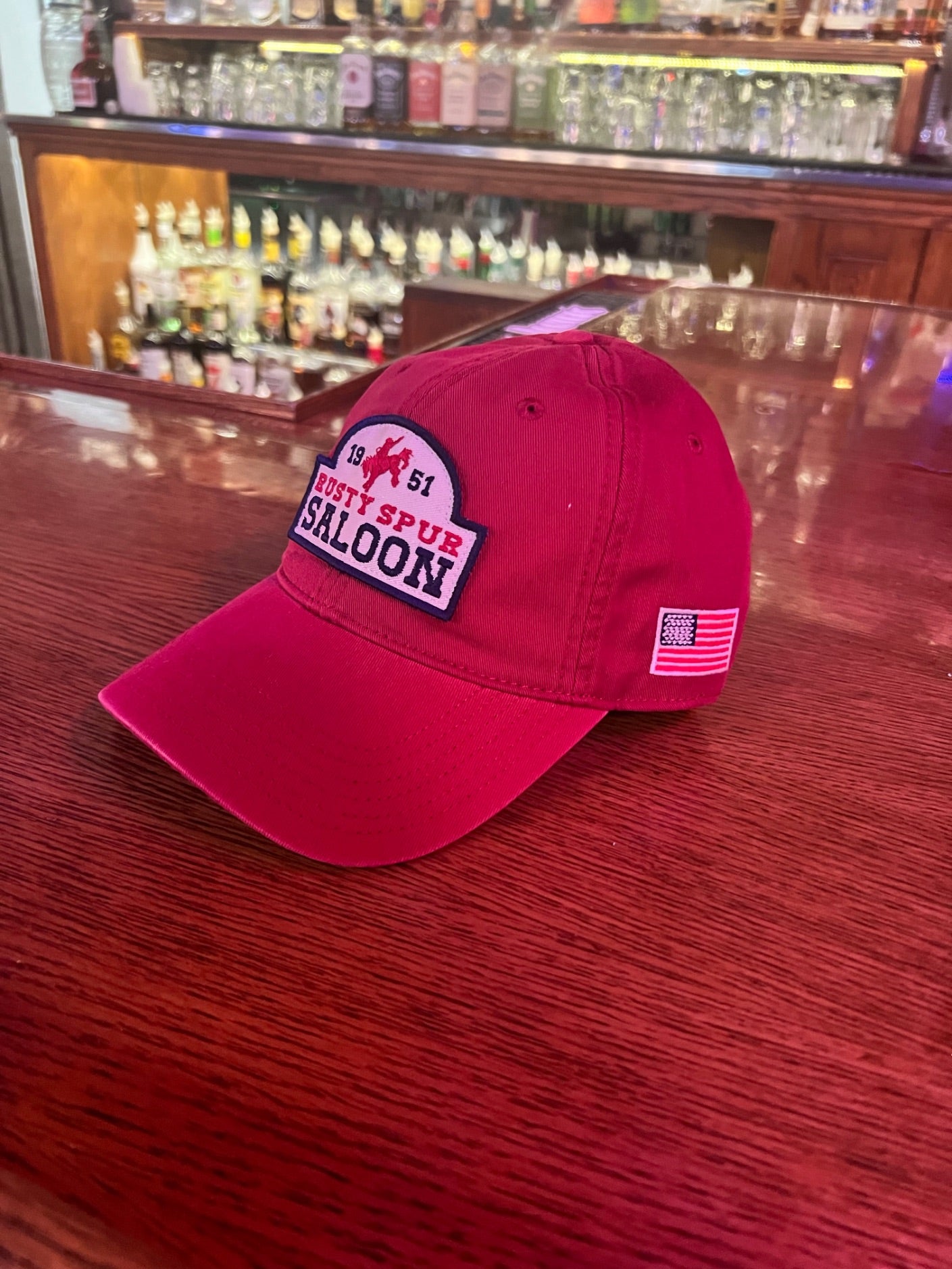 Rusty Spur Saloon Scottsdale Arizona red and black western  hat mesh back Hats | Rusty Spur Saloon main image 4
